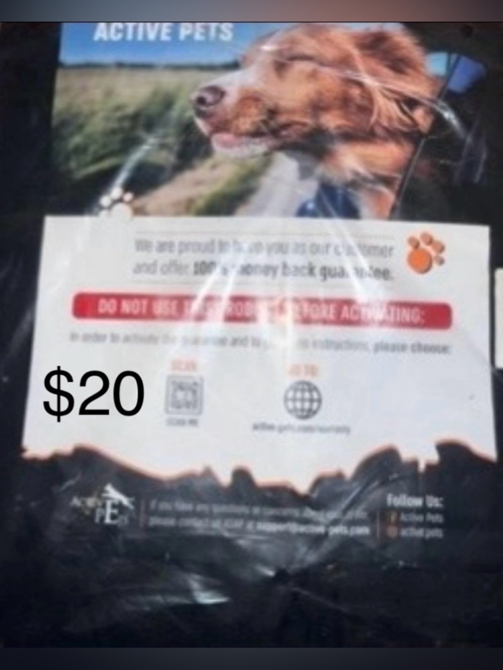 Active USA Black Dog car se- Comfortable Everyday Wear